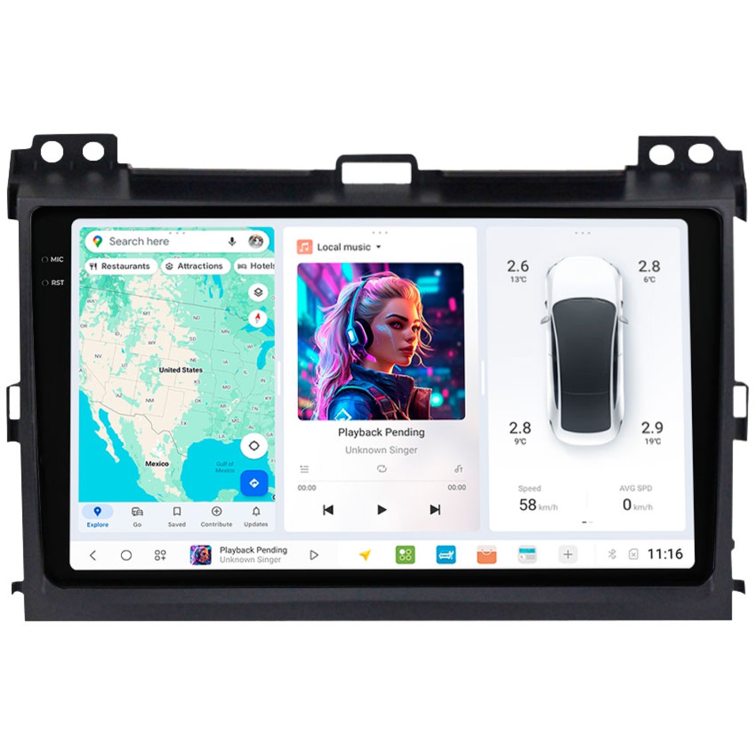 Магнитола Toyota Prado 120 2002-2009 Dudu 7 9"